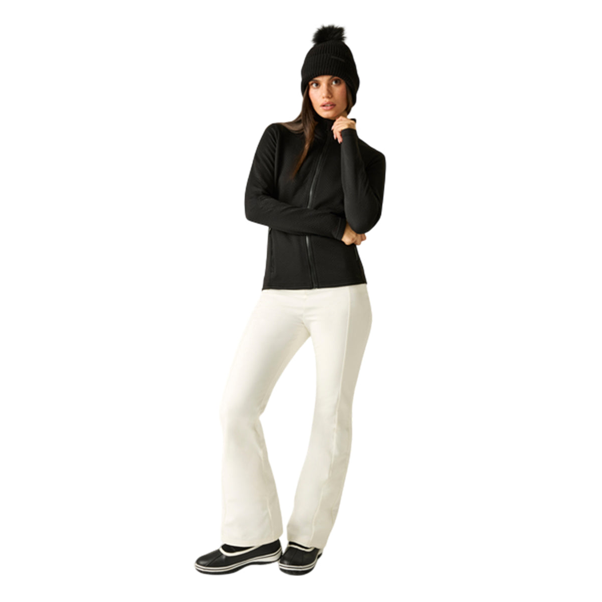 Black - Lifestyle - Dare 2B Womens-Ladies Descend III Jacquard Midlayer