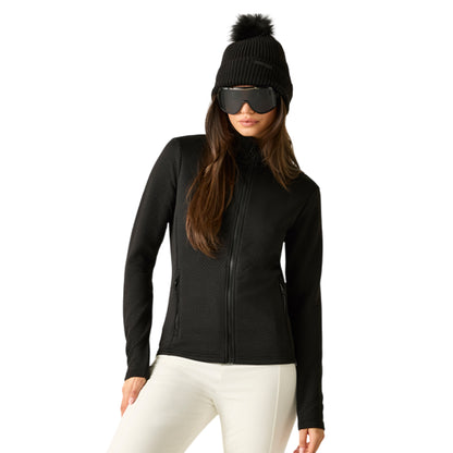 Black - Pack Shot - Dare 2B Womens-Ladies Descend III Jacquard Midlayer