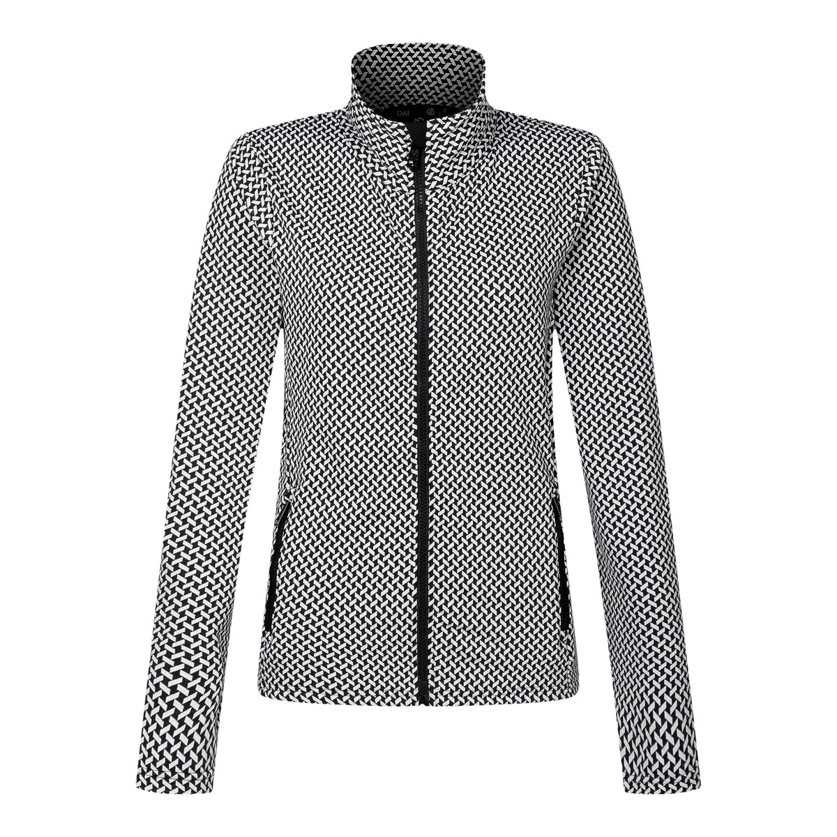 Black-Egret - Front - Dare 2B Womens-Ladies Descend III Jacquard Midlayer