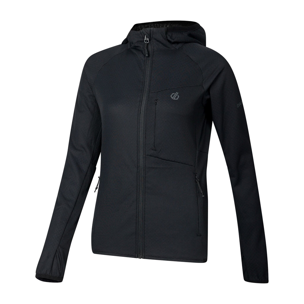 Black - Side - Dare 2B Womens-Ladies Heat Weave Stretch Midlayer