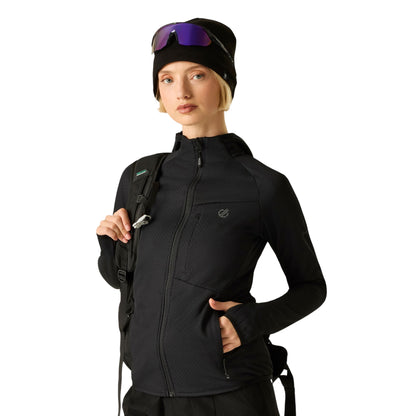 Black - Lifestyle - Dare 2B Womens-Ladies Heat Weave Stretch Midlayer