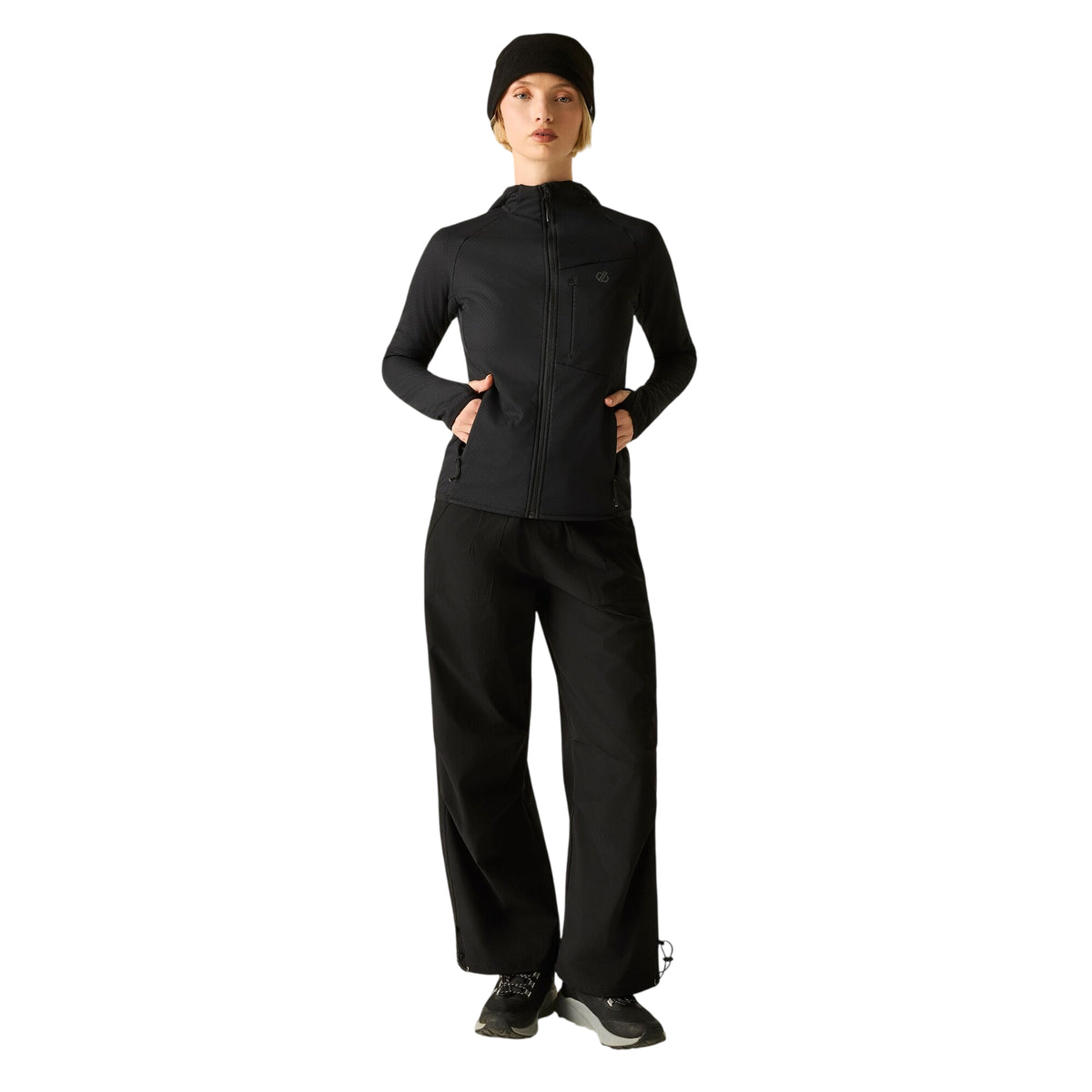 Black - Pack Shot - Dare 2B Womens-Ladies Heat Weave Stretch Midlayer