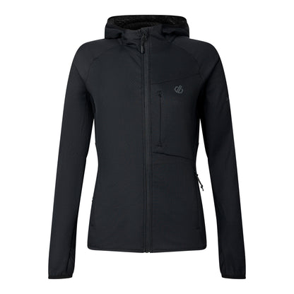 Black - Front - Dare 2B Womens-Ladies Heat Weave Stretch Midlayer