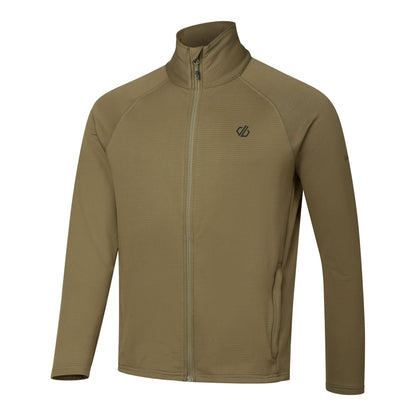 Martini Olive - Side - Dare 2B Mens Fuse Up Stretch Full Zip Midlayer