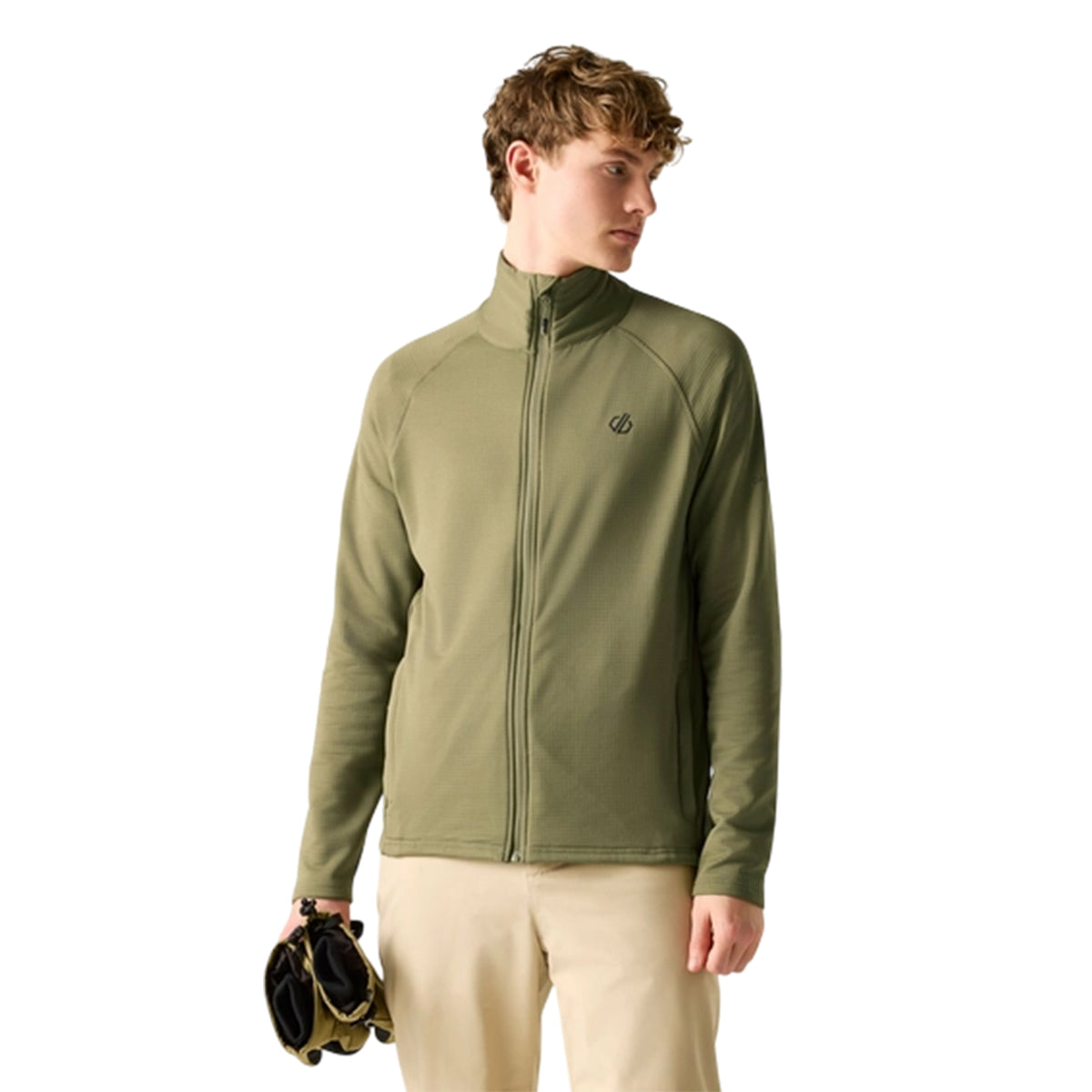 Martini Olive - Lifestyle - Dare 2B Mens Fuse Up Stretch Full Zip Midlayer