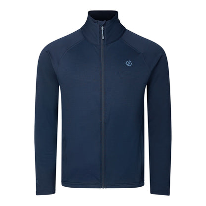 Navy - Front - Dare 2B Mens Fuse Up Stretch Full Zip Midlayer