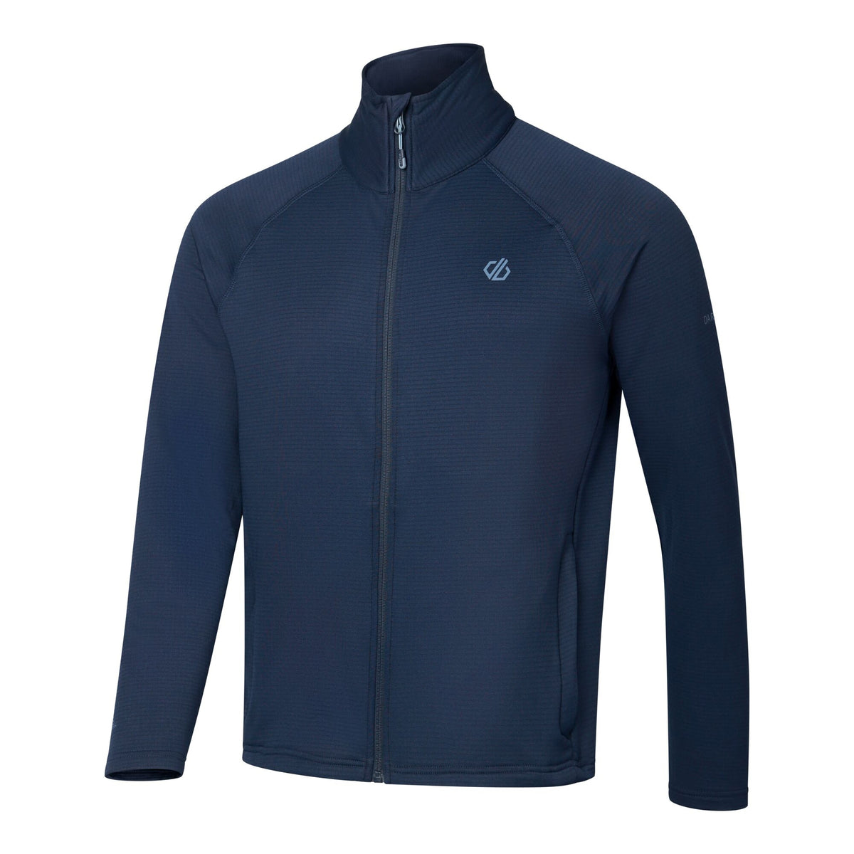 Navy - Side - Dare 2B Mens Fuse Up Stretch Full Zip Midlayer