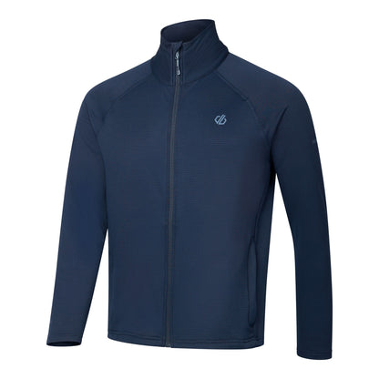 Navy - Side - Dare 2B Mens Fuse Up Stretch Full Zip Midlayer