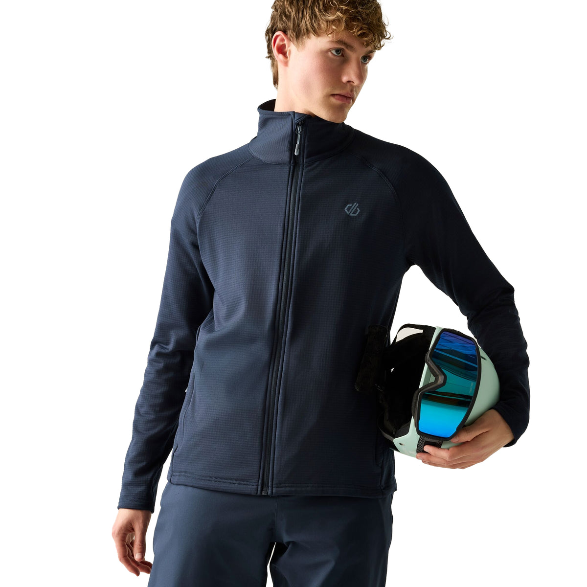 Navy - Lifestyle - Dare 2B Mens Fuse Up Stretch Full Zip Midlayer