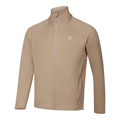 White Pepper - Side - Dare 2B Mens Fuse Up Stretch Full Zip Midlayer