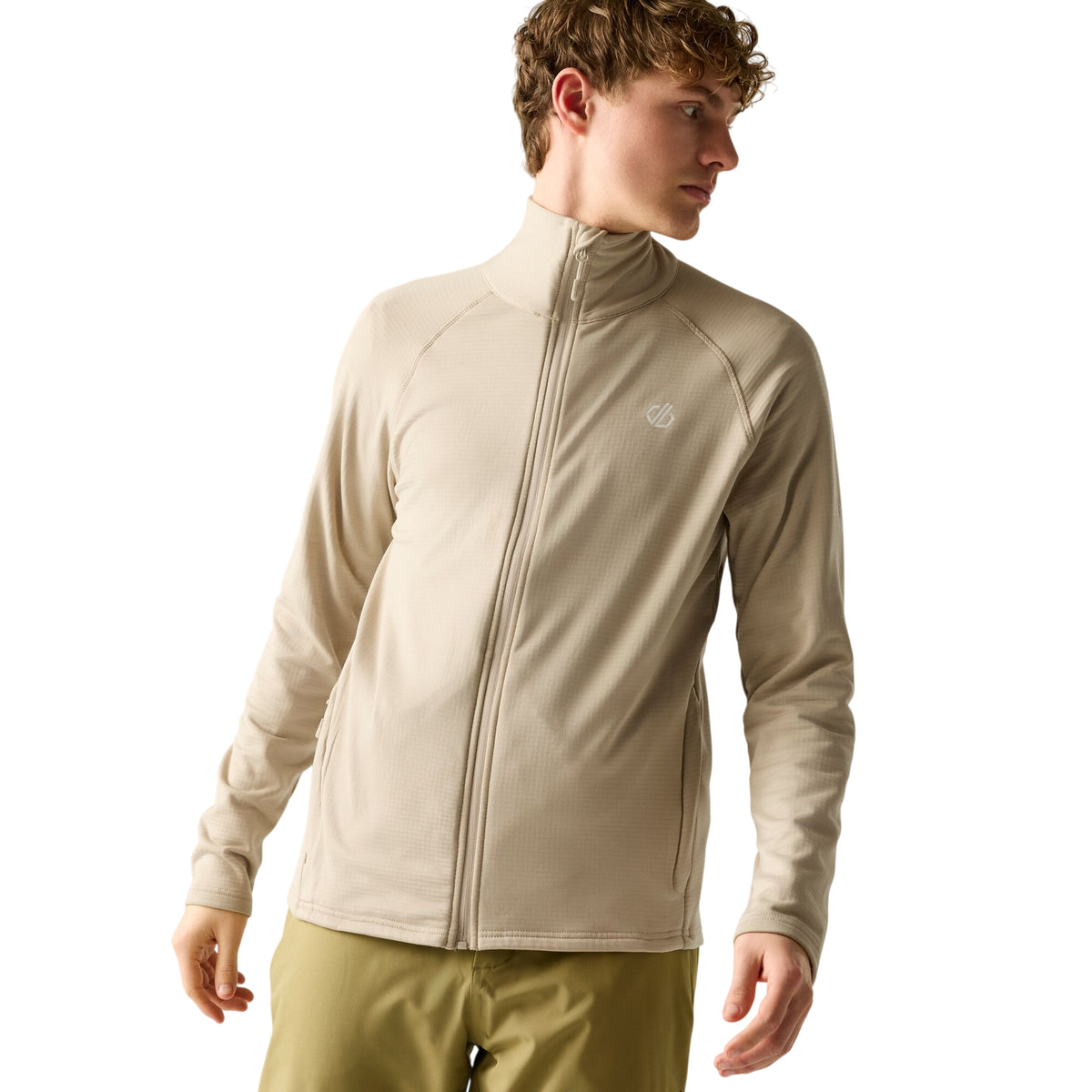 White Pepper - Lifestyle - Dare 2B Mens Fuse Up Stretch Full Zip Midlayer