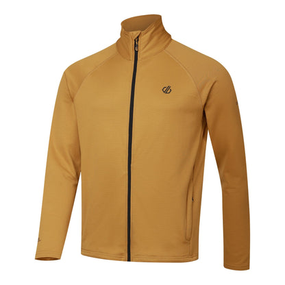 Wood Brown - Side - Dare 2B Mens Fuse Up Stretch Full Zip Midlayer