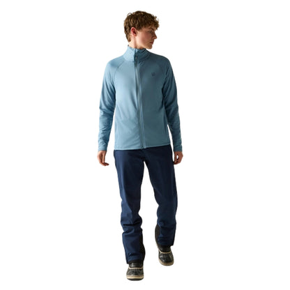 Dusky Blue - Pack Shot - Dare 2B Mens Fuse Up Stretch Full Zip Midlayer
