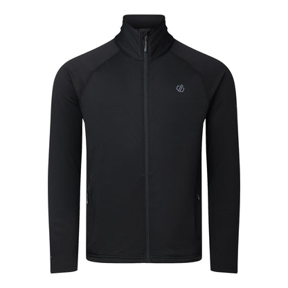 Black - Front - Dare 2B Mens Fuse Up Stretch Full Zip Midlayer