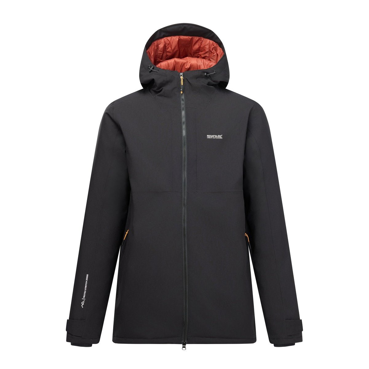 Black-Burnt Henna - Front - Regatta Mens Hoscar Waterproof Insulated Jacket