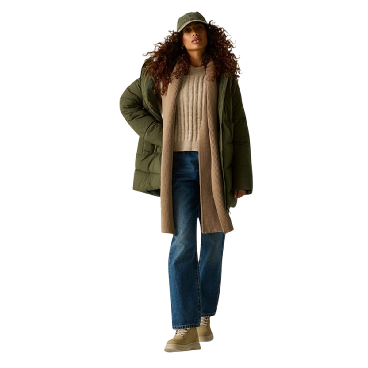 Dark Khaki - Close up - Regatta Womens-Ladies Yasira Insulated Jacket