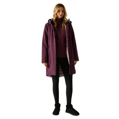 Fig-Powder Lilac - Lifestyle - Regatta Womens-Ladies Marron Waterproof Insulated Jacket