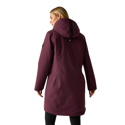 Fig-Powder Lilac - Close up - Regatta Womens-Ladies Marron Waterproof Insulated Jacket