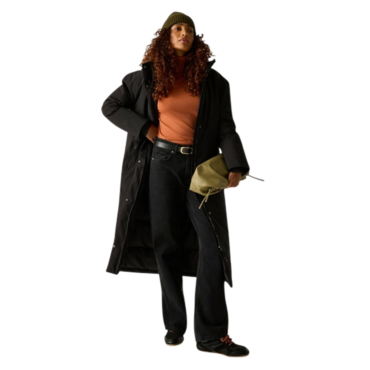 Black - Lifestyle - Regatta Womens-Ladies Janna Waterproof Long Length Insulated Jacket