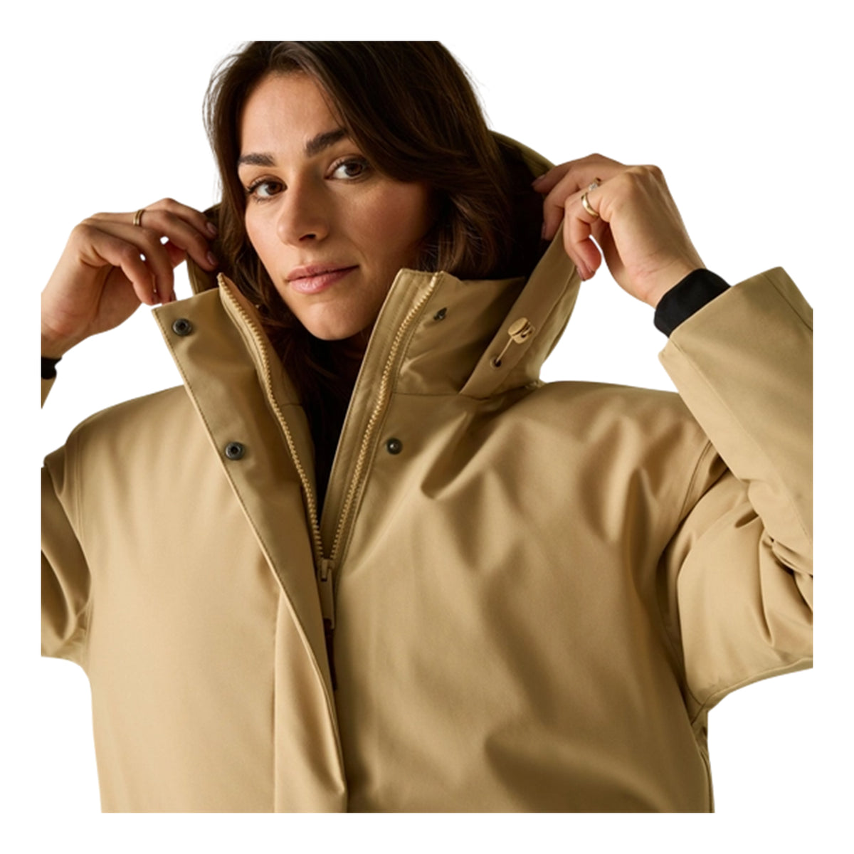 Barleycorn - Pack Shot - Regatta Womens-Ladies Janna Waterproof Long Length Insulated Jacket