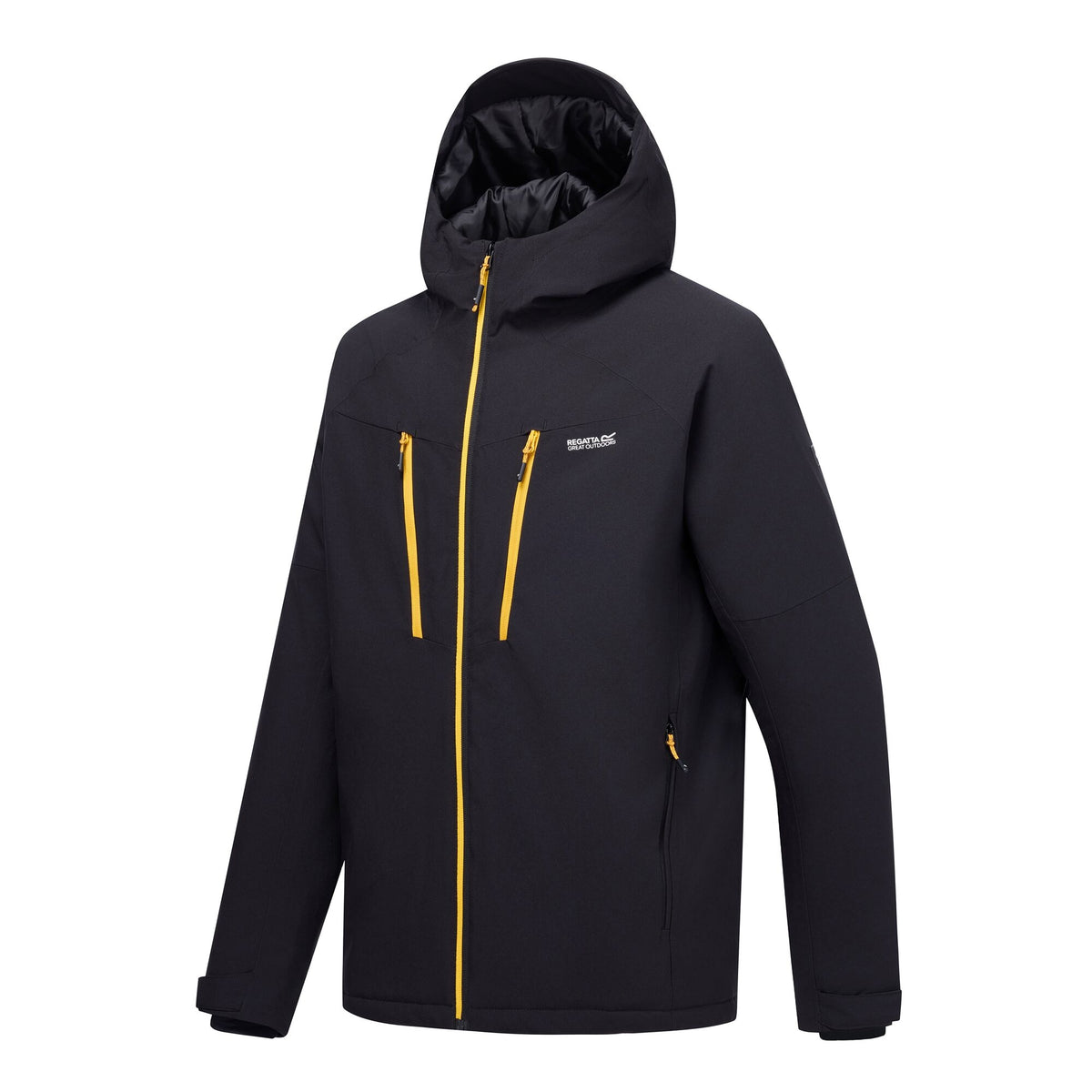 Black-Sunset - Side - Regatta Mens Highton Two Tone Waterproof Stretch Insulated Jacket
