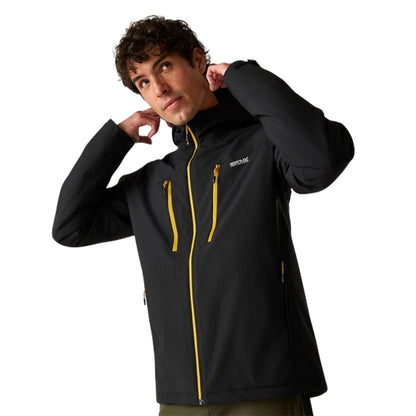 Black-Sunset - Pack Shot - Regatta Mens Highton Two Tone Waterproof Stretch Insulated Jacket