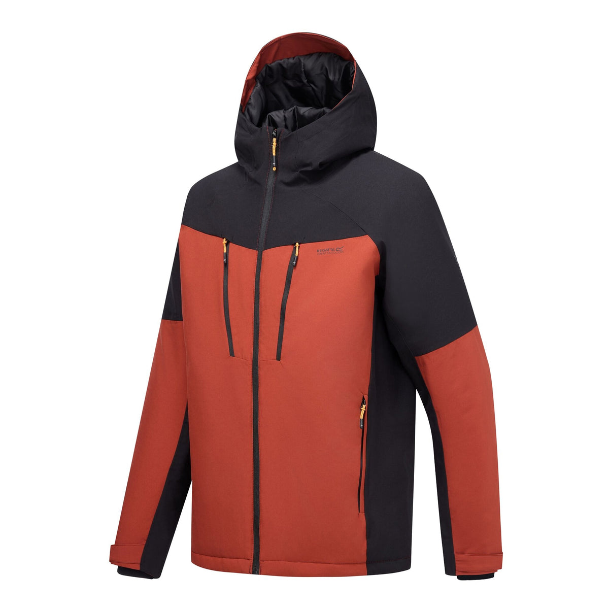 Burnt Henna-Black - Side - Regatta Mens Highton Two Tone Waterproof Stretch Insulated Jacket
