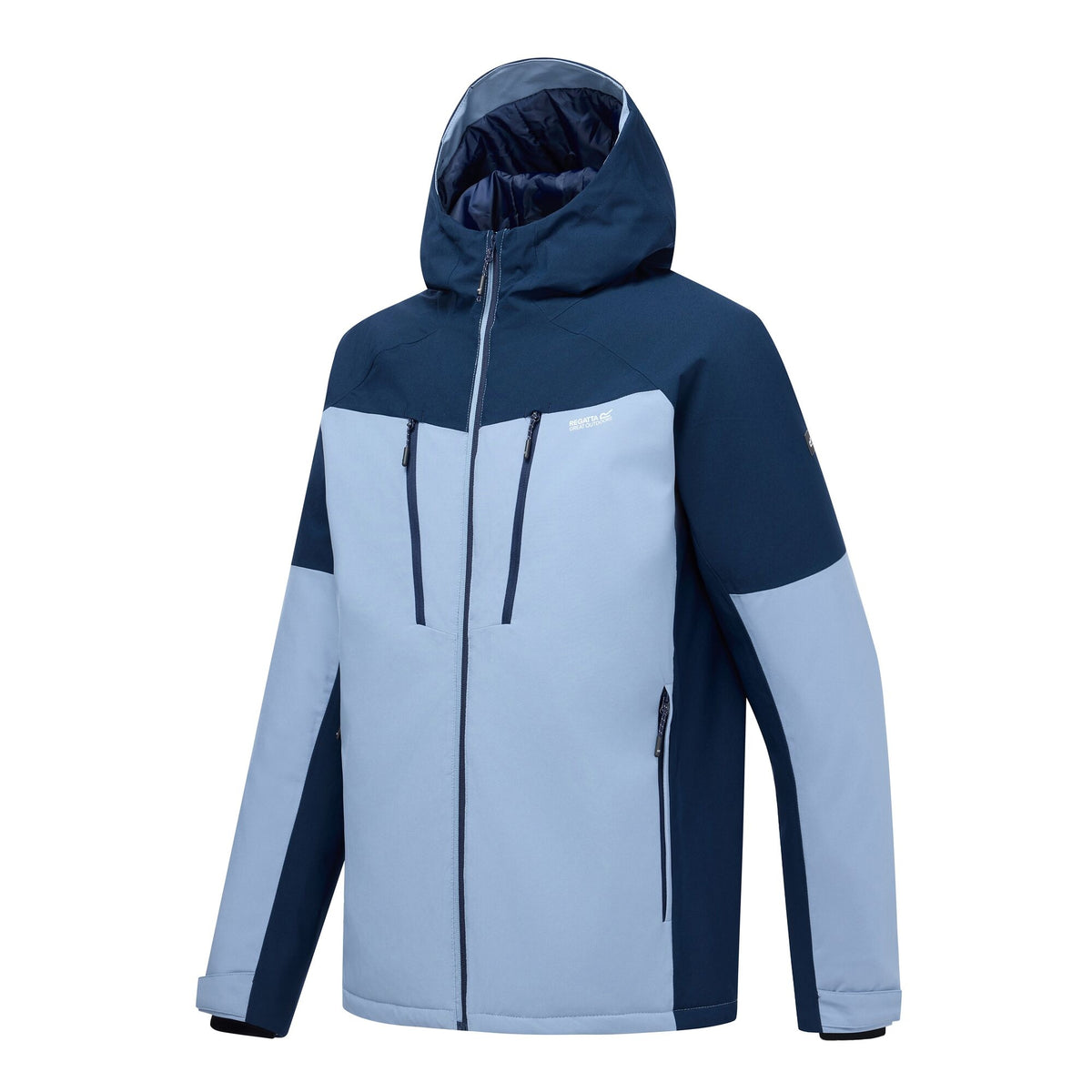 Dusky Blue-Navy - Side - Regatta Mens Highton Two Tone Waterproof Stretch Insulated Jacket