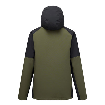 Dark Khaki-Black - Back - Regatta Mens Highton Two Tone Waterproof Stretch Insulated Jacket