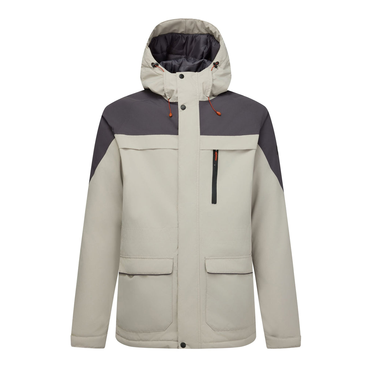 Abbeystone-Iron - Front - Regatta Mens Stanford Two Tone Waterproof Insulated Jacket