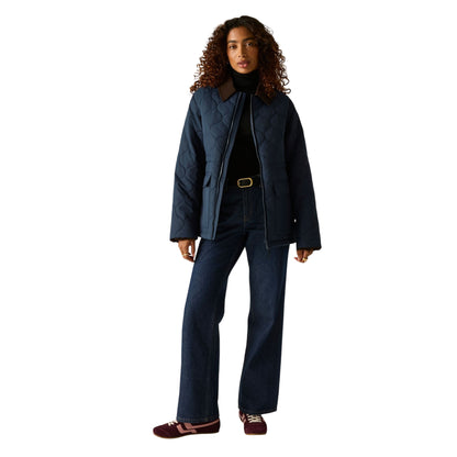 Navy - Lifestyle - Regatta Womens-Ladies Amira Quilted Padded Jacket