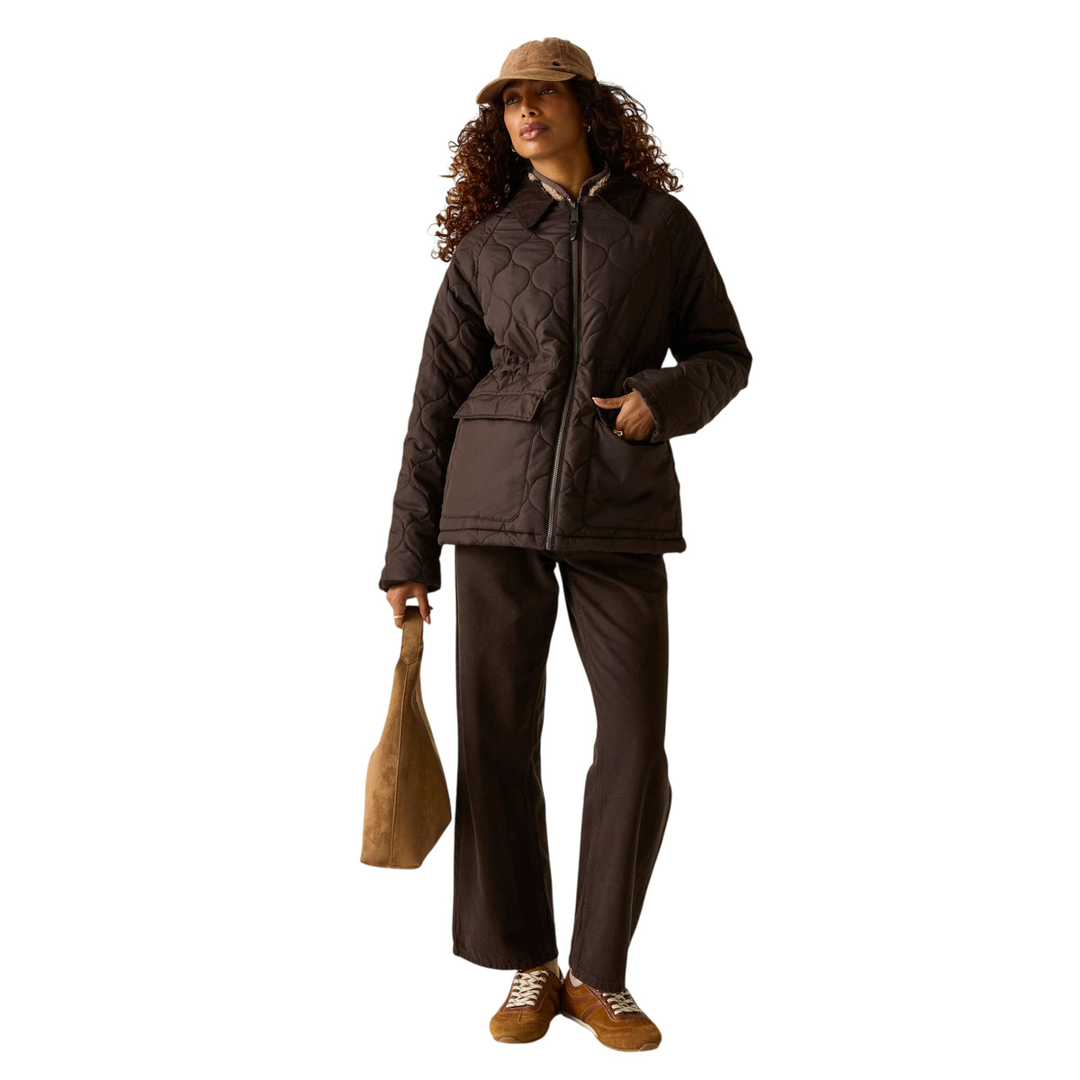 Dark Chocolate - Lifestyle - Regatta Womens-Ladies Amira Quilted Padded Jacket
