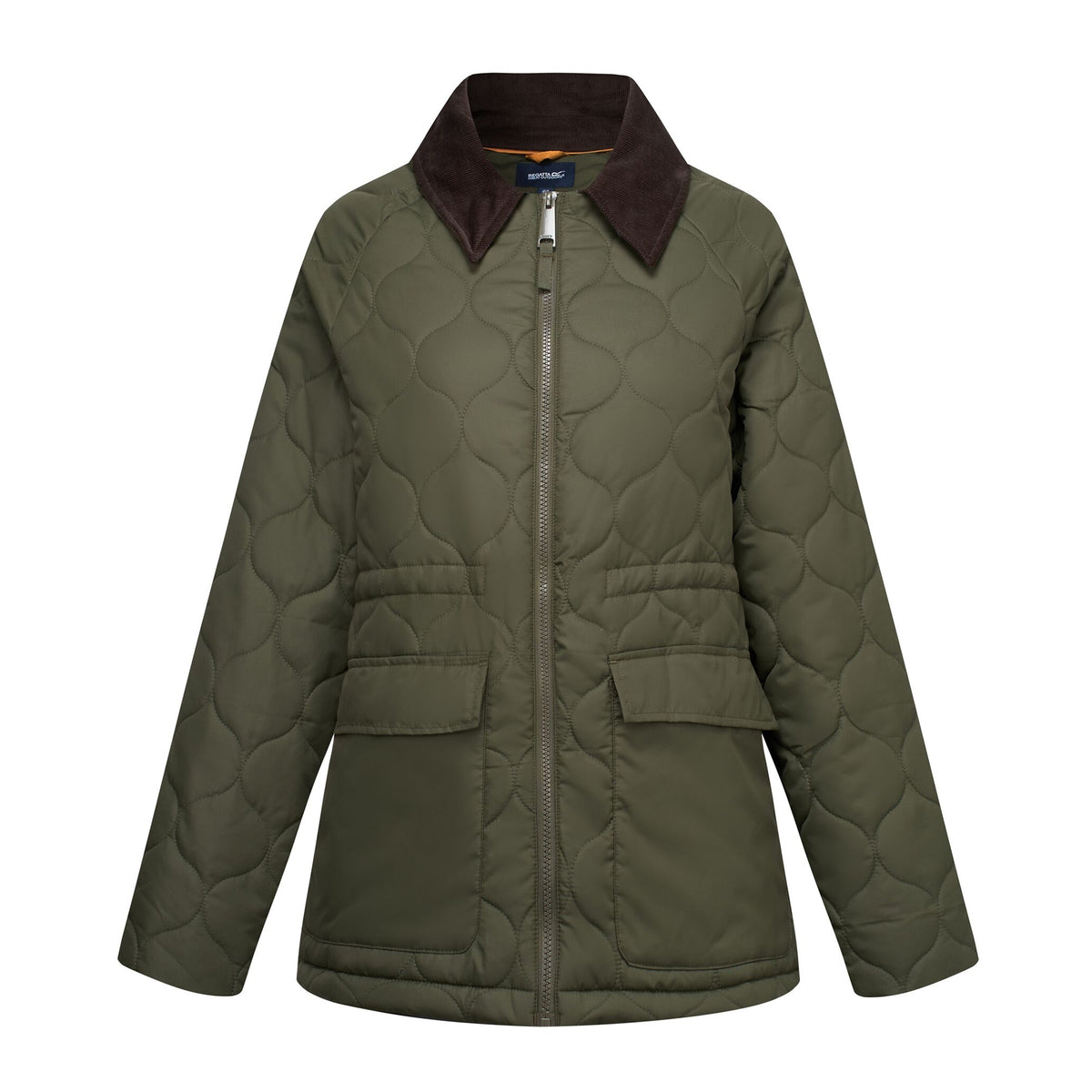Dark Khaki - Front - Regatta Womens-Ladies Amira Quilted Padded Jacket