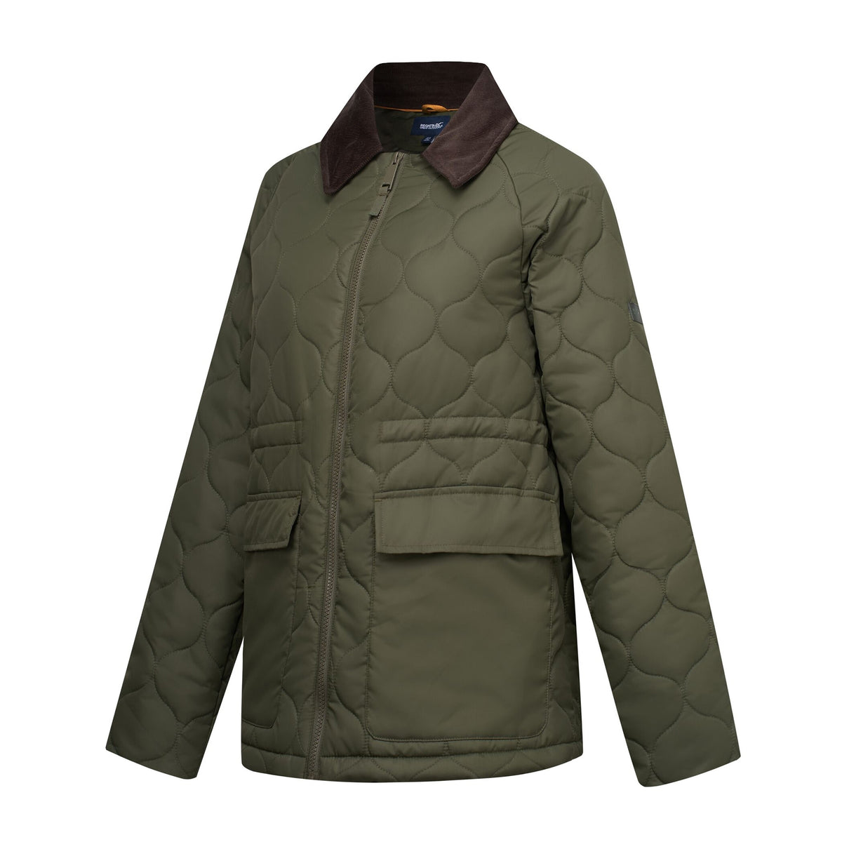 Dark Khaki - Side - Regatta Womens-Ladies Amira Quilted Padded Jacket
