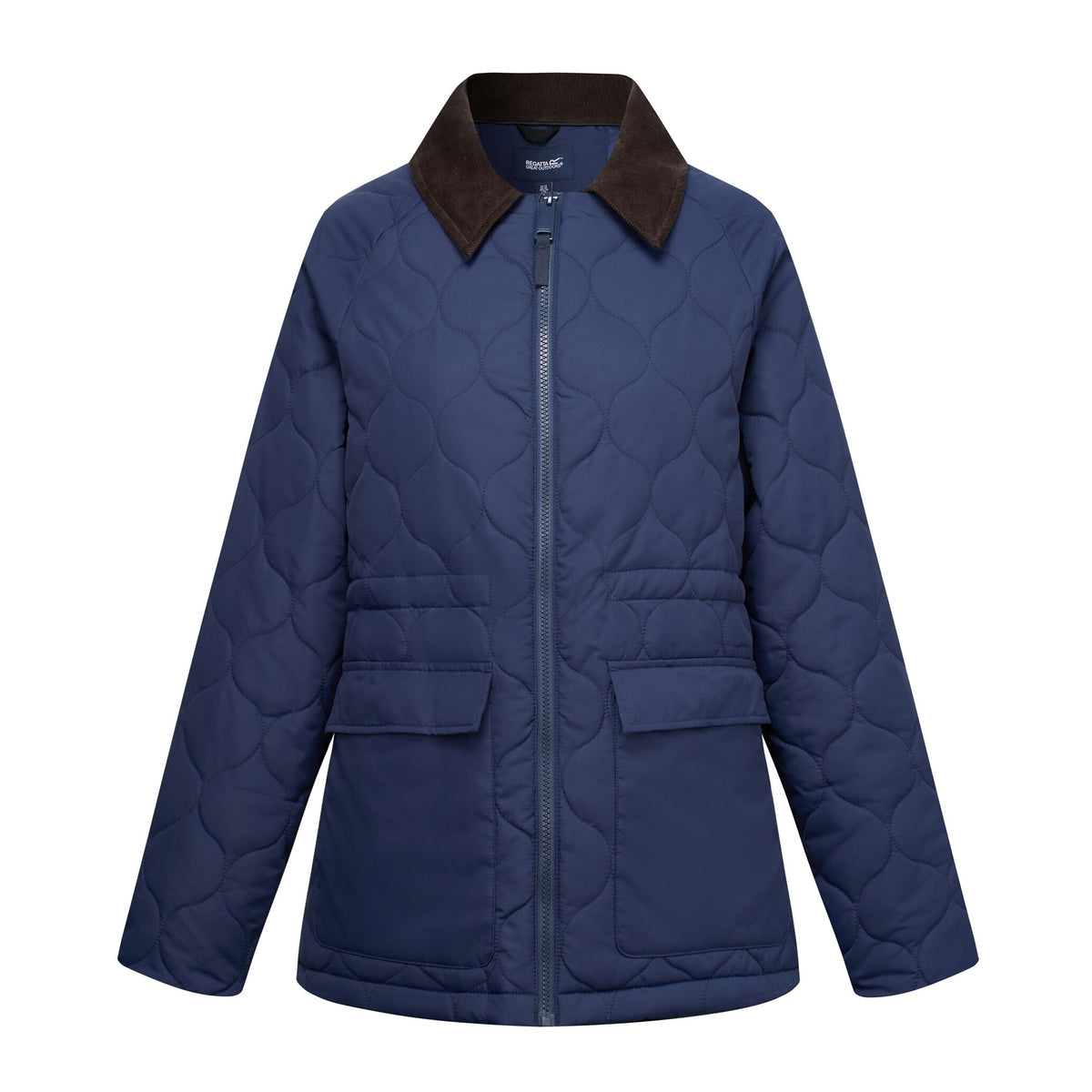 Navy - Front - Regatta Womens-Ladies Amira Quilted Padded Jacket
