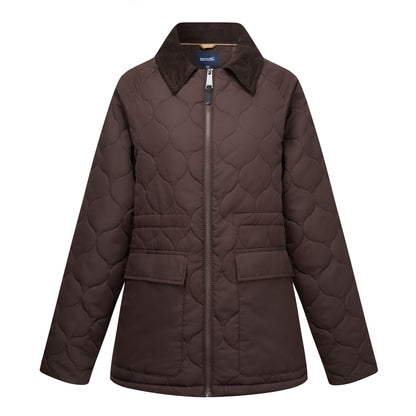 Dark Chocolate - Front - Regatta Womens-Ladies Amira Quilted Padded Jacket
