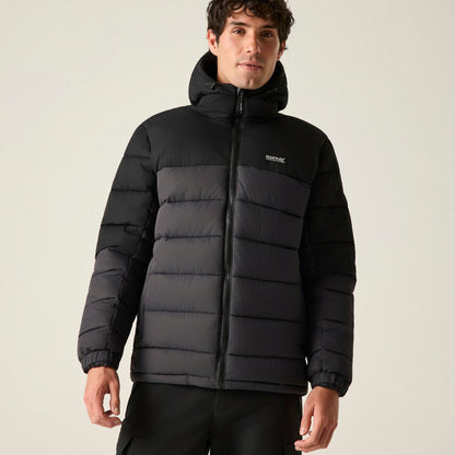 Black - Close up - Regatta Mens Aldthorn Padded Jacket