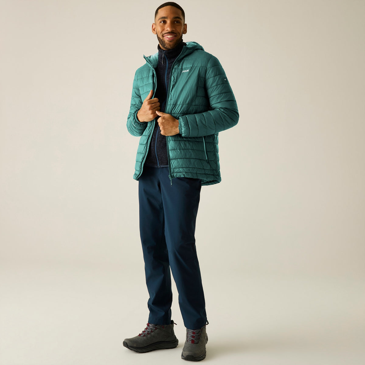 Dark Forest Green-Black - Pack Shot - Regatta Mens Lightweight Padded Jacket