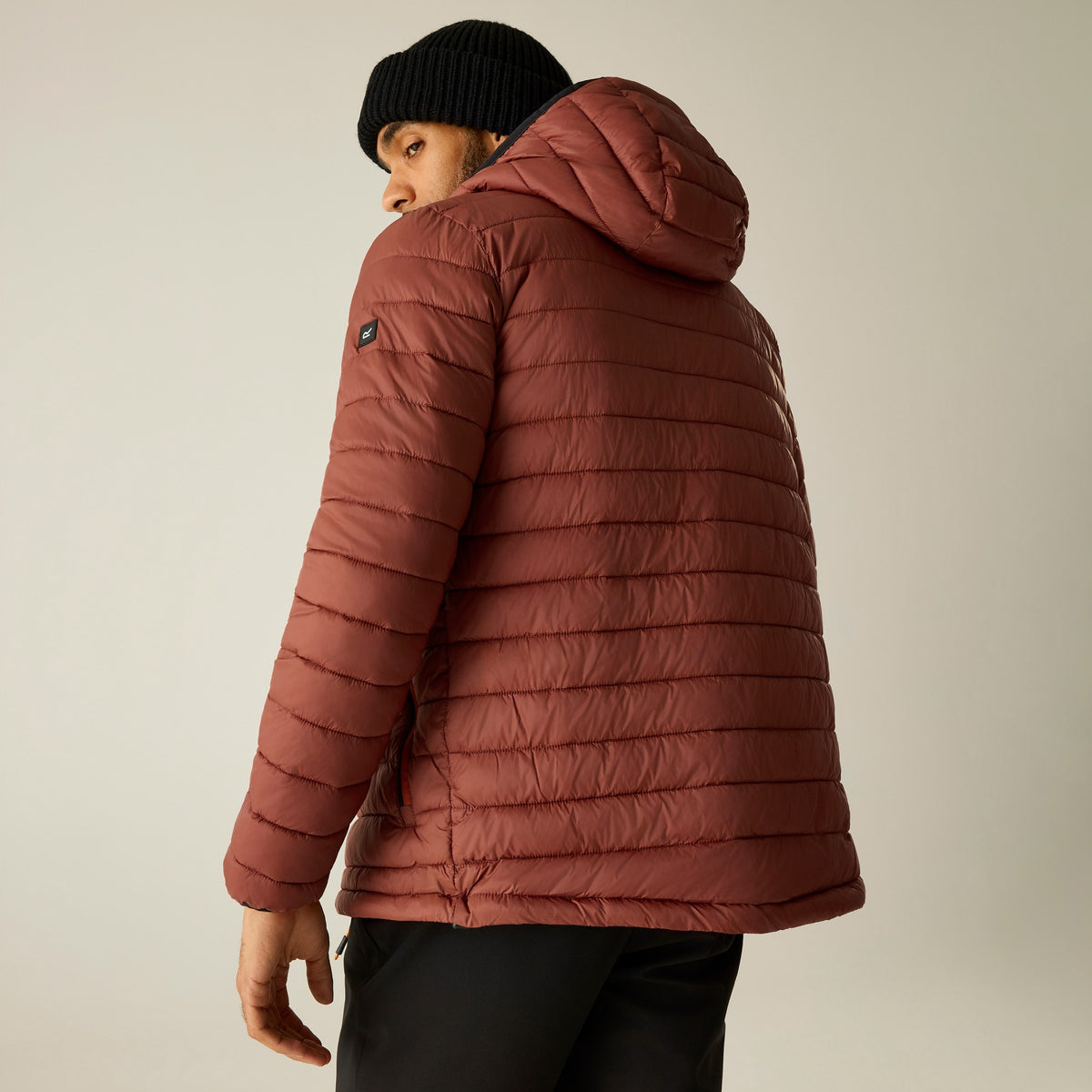 Burnt Henna-Black - Close up - Regatta Mens Lightweight Padded Jacket