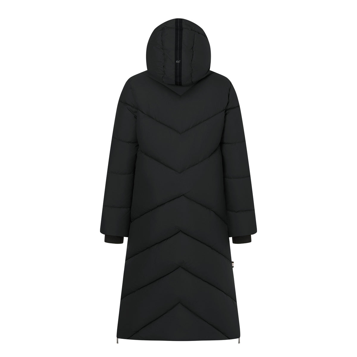Black - Back - Regatta Womens-Ladies Merida Long Length Padded Jacket