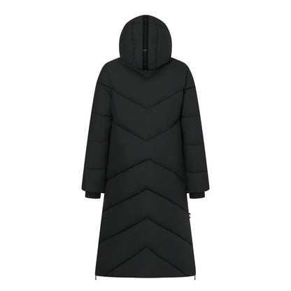 Black - Back - Regatta Womens-Ladies Merida Long Length Padded Jacket