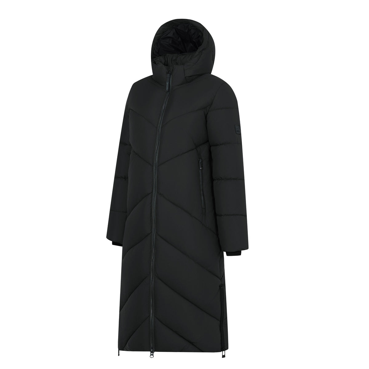 Black - Side - Regatta Womens-Ladies Merida Long Length Padded Jacket