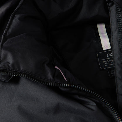 Black - Lifestyle - Regatta Womens-Ladies Merida Long Length Padded Jacket