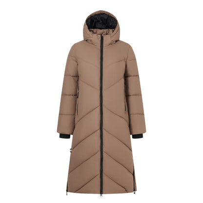Mocha - Front - Regatta Womens-Ladies Merida Long Length Padded Jacket