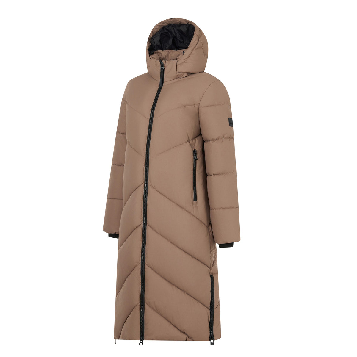 Mocha - Side - Regatta Womens-Ladies Merida Long Length Padded Jacket