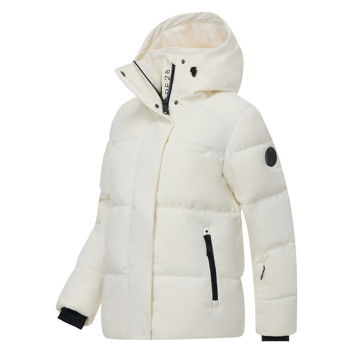 Egret - Side - Dare 2B Womens-Ladies Allure Cord Ski Jacket
