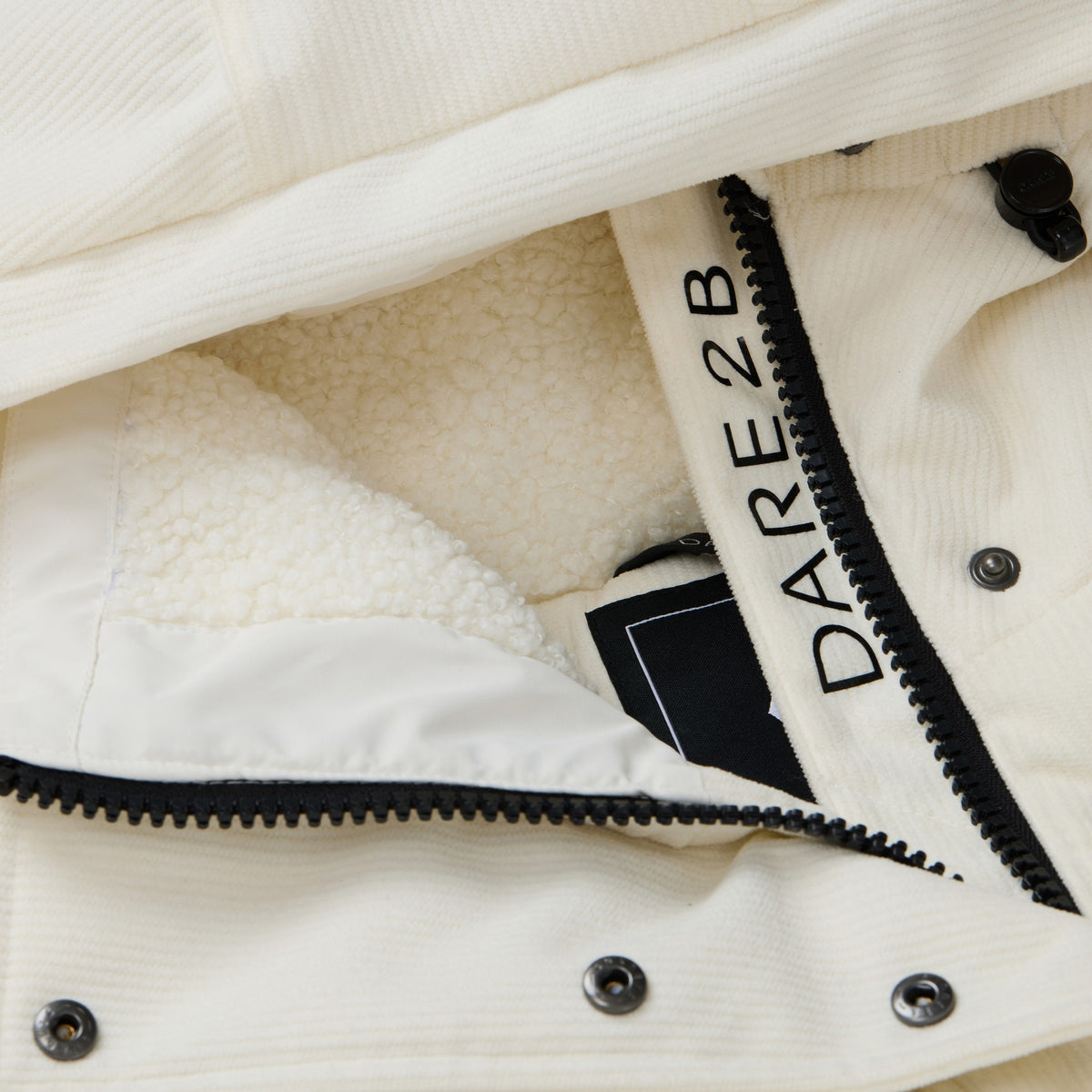 Egret - Lifestyle - Dare 2B Womens-Ladies Allure Cord Ski Jacket