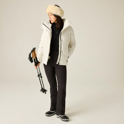 Egret - Pack Shot - Dare 2B Womens-Ladies Allure Cord Ski Jacket