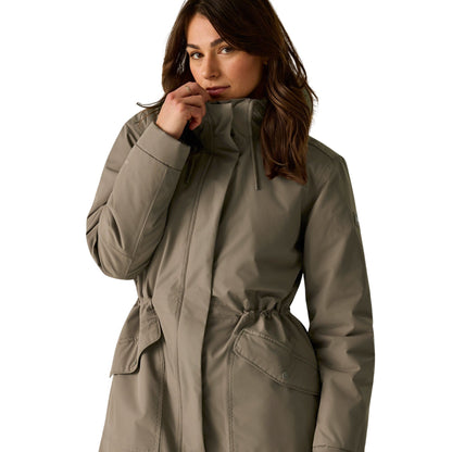 Mocha - Lifestyle - Regatta Womens-Ladies Sophia Insulated Waterproof Jacket