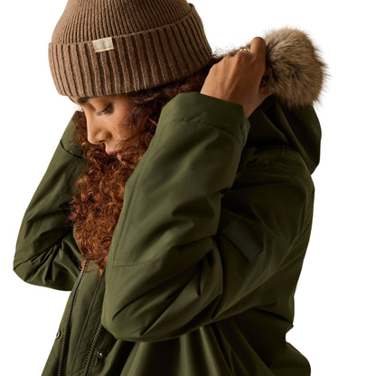 Dark Khaki - Lifestyle - Regatta Womens-Ladies Sophia Insulated Waterproof Jacket